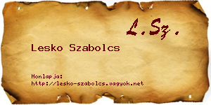 Lesko Szabolcs névjegykártya
